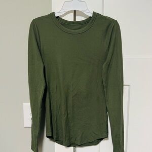 No Boundaries Olive Long Sleeve Tee